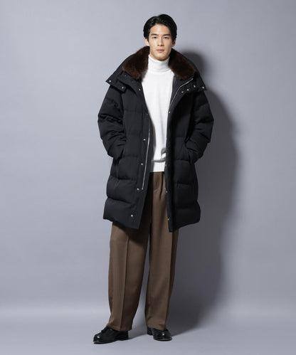 「西川ダウン(R)」フェイクファーカラーサージロングダウン