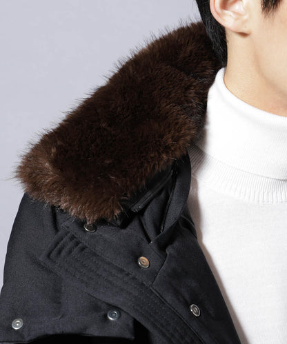 「西川ダウン(R)」フェイクファーカラーサージロングダウン