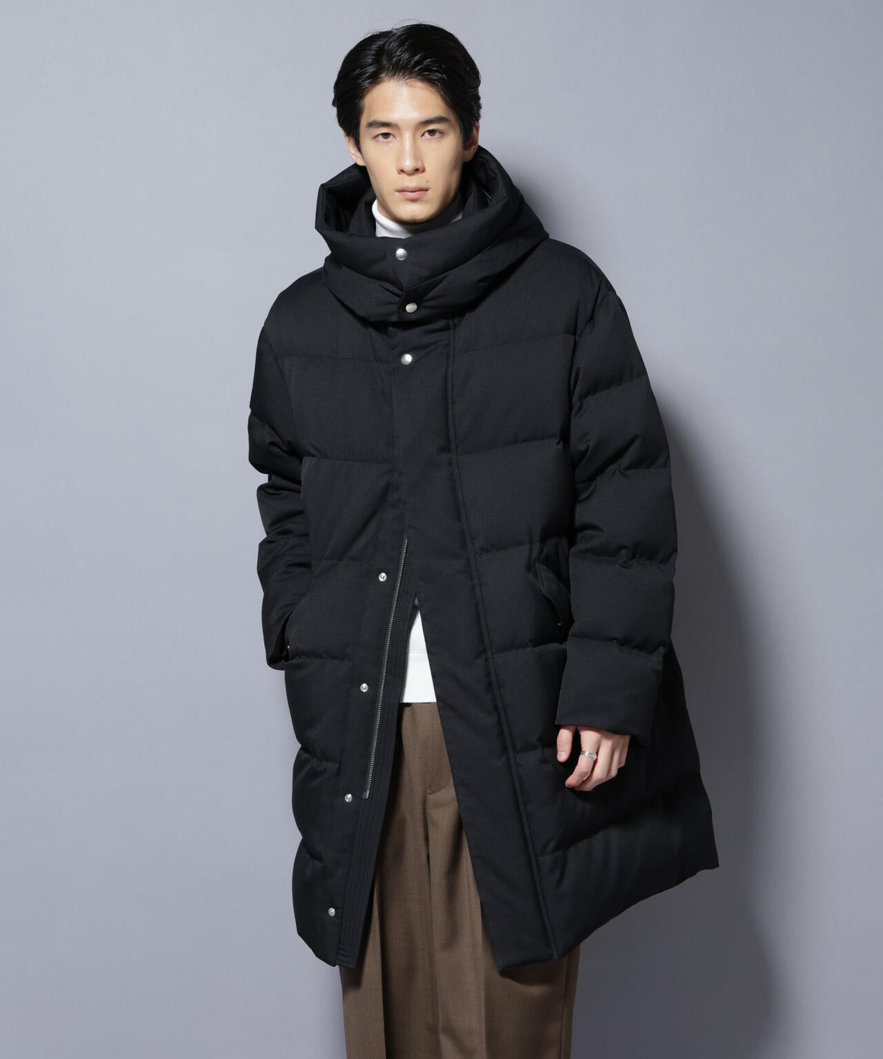 「西川ダウン(R)」フェイクファーカラーサージロングダウン