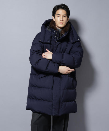 「西川ダウン(R)」フェイクファーカラーサージロングダウン