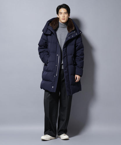 「西川ダウン(R)」フェイクファーカラーサージロングダウン