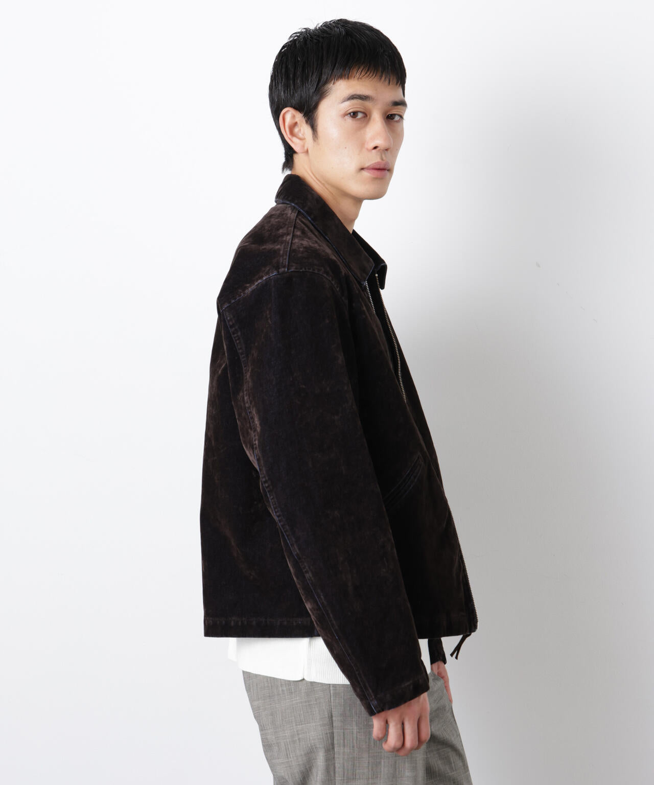 フロッキーデニム スポーツジャケット