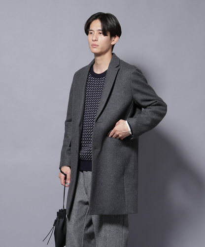 ウール/Nメルトンチェスターコート