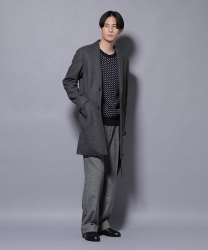 ウール/Nメルトンチェスターコート