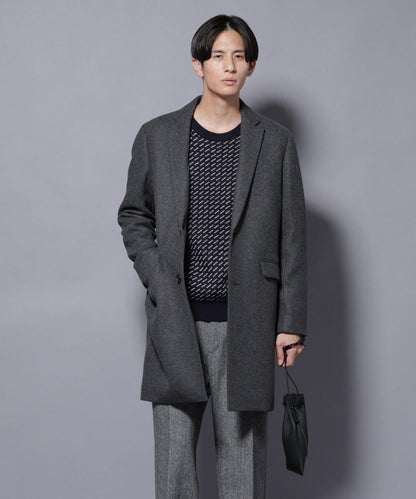 ウール/Nメルトンチェスターコート