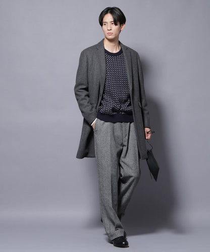 ウール/Nメルトンチェスターコート