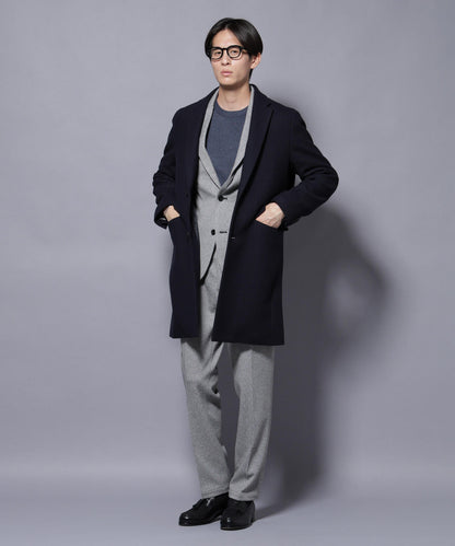 ウール/Nメルトンチェスターコート