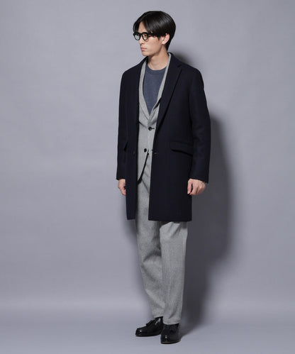 ウール/Nメルトンチェスターコート
