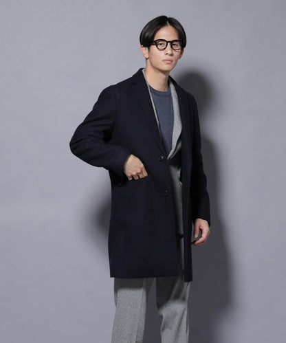 ウール/Nメルトンチェスターコート