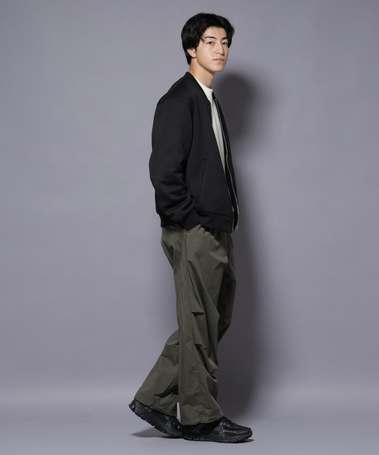 ニットフリースZIPブルゾン(セットアップ可)